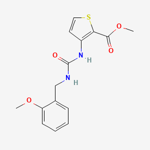molecular formula C15H16N2O4S B4754479 methyl 3-({[(2-methoxybenzyl)amino]carbonyl}amino)-2-thiophenecarboxylate 