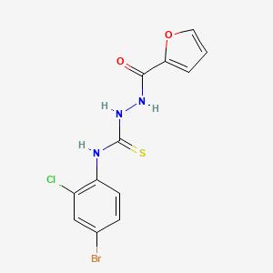 molecular formula C12H9BrClN3O2S B4754481 N-(4-bromo-2-chlorophenyl)-2-(2-furoyl)hydrazinecarbothioamide 