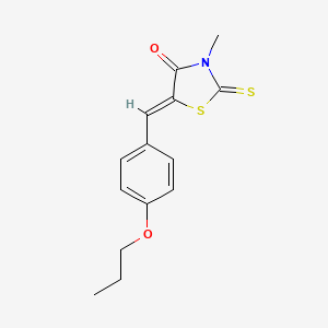 molecular formula C14H15NO2S2 B4754517 3-methyl-5-(4-propoxybenzylidene)-2-thioxo-1,3-thiazolidin-4-one 