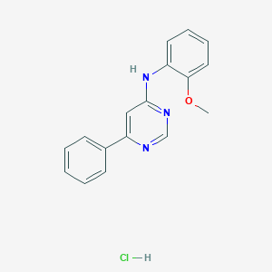 molecular formula C17H16ClN3O B4754521 N-(2-methoxyphenyl)-6-phenylpyrimidin-4-amine hydrochloride 