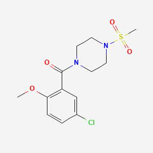 molecular formula C13H17ClN2O4S B4754529 1-(5-chloro-2-methoxybenzoyl)-4-(methylsulfonyl)piperazine 