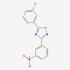 molecular formula C14H8BrN3O3 B4754564 5-(3-bromophenyl)-3-(3-nitrophenyl)-1,2,4-oxadiazole 
