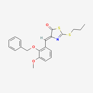 molecular formula C21H21NO3S2 B4754574 4-[2-(benzyloxy)-3-methoxybenzylidene]-2-(propylthio)-1,3-thiazol-5(4H)-one 