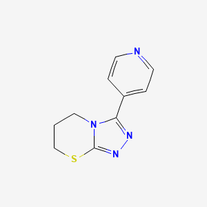 molecular formula C10H10N4S B4754587 3-(4-pyridinyl)-6,7-dihydro-5H-[1,2,4]triazolo[3,4-b][1,3]thiazine 