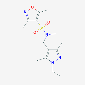 molecular formula C14H22N4O3S B4754597 N-[(1-ethyl-3,5-dimethyl-1H-pyrazol-4-yl)methyl]-N,3,5-trimethyl-4-isoxazolesulfonamide 