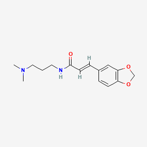 molecular formula C15H20N2O3 B4754627 3-(1,3-benzodioxol-5-yl)-N-[3-(dimethylamino)propyl]acrylamide 