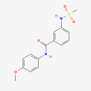 molecular formula C15H16N2O4S B4754648 N-(4-methoxyphenyl)-3-[(methylsulfonyl)amino]benzamide 