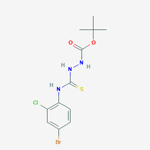 molecular formula C12H15BrClN3O2S B4754659 tert-butyl 2-{[(4-bromo-2-chlorophenyl)amino]carbonothioyl}hydrazinecarboxylate 