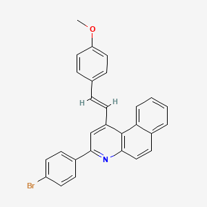 molecular formula C28H20BrNO B4754719 3-(4-bromophenyl)-1-[2-(4-methoxyphenyl)vinyl]benzo[f]quinoline 