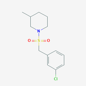 molecular formula C13H18ClNO2S B4754734 1-[(3-chlorobenzyl)sulfonyl]-3-methylpiperidine 