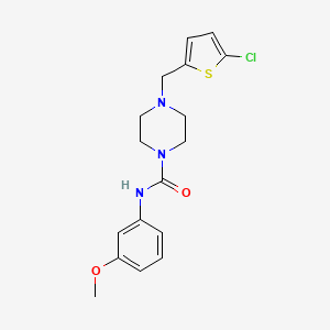 molecular formula C17H20ClN3O2S B4754746 4-[(5-chloro-2-thienyl)methyl]-N-(3-methoxyphenyl)-1-piperazinecarboxamide 