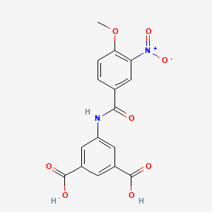 molecular formula C16H12N2O8 B4754747 5-[(4-methoxy-3-nitrobenzoyl)amino]isophthalic acid 
