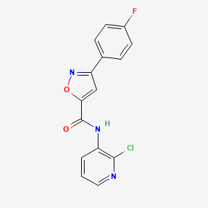 molecular formula C15H9ClFN3O2 B4754758 N-(2-chloro-3-pyridinyl)-3-(4-fluorophenyl)-5-isoxazolecarboxamide 