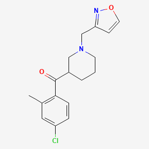molecular formula C17H19ClN2O2 B4754776 (4-chloro-2-methylphenyl)[1-(3-isoxazolylmethyl)-3-piperidinyl]methanone 
