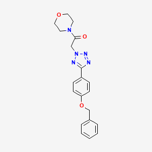 molecular formula C20H21N5O3 B4754820 4-({5-[4-(benzyloxy)phenyl]-2H-tetrazol-2-yl}acetyl)morpholine 