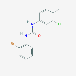 molecular formula C15H14BrClN2O B4754837 N-(2-bromo-4-methylphenyl)-N'-(3-chloro-4-methylphenyl)urea 