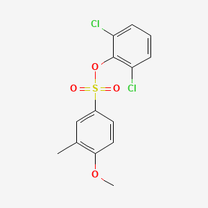 molecular formula C14H12Cl2O4S B4754865 2,6-dichlorophenyl 4-methoxy-3-methylbenzenesulfonate 