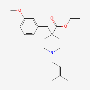 molecular formula C21H31NO3 B4754885 ethyl 4-(3-methoxybenzyl)-1-(3-methyl-2-buten-1-yl)-4-piperidinecarboxylate 