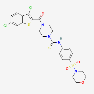 molecular formula C24H24Cl2N4O4S3 B4754903 4-[(3,6-dichloro-1-benzothien-2-yl)carbonyl]-N-[4-(4-morpholinylsulfonyl)phenyl]-1-piperazinecarbothioamide 