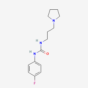 molecular formula C14H20FN3O B4754914 N-(4-fluorophenyl)-N'-[3-(1-pyrrolidinyl)propyl]urea 