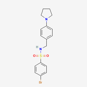 molecular formula C17H19BrN2O2S B4754922 4-bromo-N-[4-(1-pyrrolidinyl)benzyl]benzenesulfonamide 