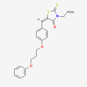 molecular formula C22H21NO3S2 B4754931 3-allyl-5-[4-(3-phenoxypropoxy)benzylidene]-2-thioxo-1,3-thiazolidin-4-one 