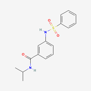 molecular formula C16H18N2O3S B4754950 N-isopropyl-3-[(phenylsulfonyl)amino]benzamide 
