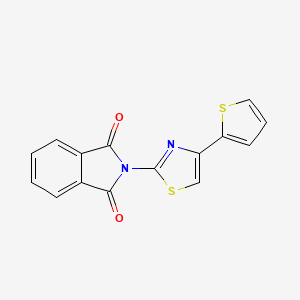 molecular formula C15H8N2O2S2 B4754981 2-[4-(2-thienyl)-1,3-thiazol-2-yl]-1H-isoindole-1,3(2H)-dione 