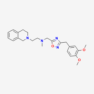 molecular formula C24H30N4O3 B4754983 2-(3,4-dihydro-2(1H)-isoquinolinyl)-N-{[3-(3,4-dimethoxybenzyl)-1,2,4-oxadiazol-5-yl]methyl}-N-methylethanamine 
