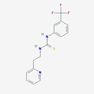 molecular formula C15H14F3N3S B4754995 N-[2-(2-pyridinyl)ethyl]-N'-[3-(trifluoromethyl)phenyl]thiourea 