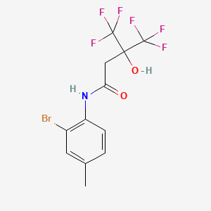 molecular formula C12H10BrF6NO2 B4755066 N-(2-bromo-4-methylphenyl)-4,4,4-trifluoro-3-hydroxy-3-(trifluoromethyl)butanamide 