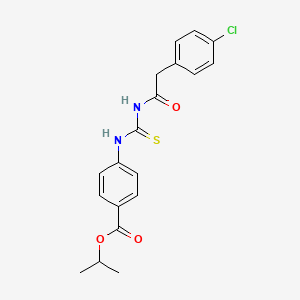 molecular formula C19H19ClN2O3S B4755068 isopropyl 4-[({[(4-chlorophenyl)acetyl]amino}carbonothioyl)amino]benzoate 