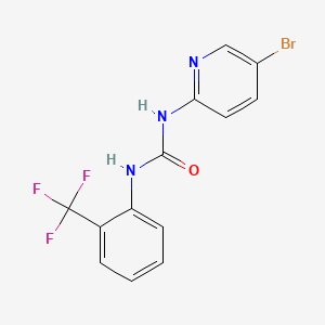 molecular formula C13H9BrF3N3O B4755076 N-(5-bromo-2-pyridinyl)-N'-[2-(trifluoromethyl)phenyl]urea 