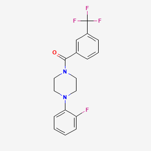 molecular formula C18H16F4N2O B4755097 1-(2-fluorophenyl)-4-[3-(trifluoromethyl)benzoyl]piperazine 