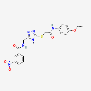 molecular formula C21H22N6O5S B4755130 N-{[5-({2-[(4-ethoxyphenyl)amino]-2-oxoethyl}thio)-4-methyl-4H-1,2,4-triazol-3-yl]methyl}-3-nitrobenzamide 