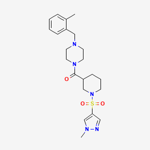molecular formula C22H31N5O3S B4755144 1-(2-methylbenzyl)-4-({1-[(1-methyl-1H-pyrazol-4-yl)sulfonyl]-3-piperidinyl}carbonyl)piperazine 