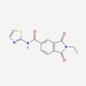 molecular formula C14H11N3O3S B4755186 2-ethyl-1,3-dioxo-N-1,3-thiazol-2-yl-5-isoindolinecarboxamide 