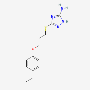 molecular formula C13H18N4OS B4755193 5-{[3-(4-ethylphenoxy)propyl]thio}-4H-1,2,4-triazol-3-amine 