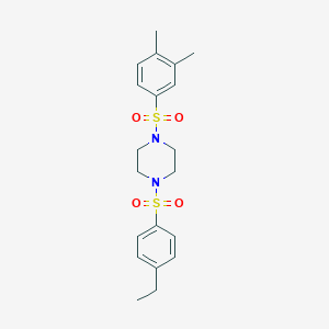 molecular formula C20H26N2O4S2 B4755199 1-[(3,4-dimethylphenyl)sulfonyl]-4-[(4-ethylphenyl)sulfonyl]piperazine 