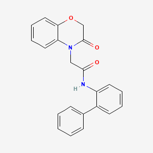 molecular formula C22H18N2O3 B4755201 N-2-biphenylyl-2-(3-oxo-2,3-dihydro-4H-1,4-benzoxazin-4-yl)acetamide 