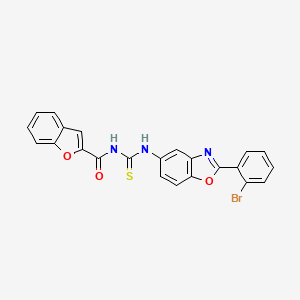 molecular formula C23H14BrN3O3S B4755216 N-({[2-(2-bromophenyl)-1,3-benzoxazol-5-yl]amino}carbonothioyl)-1-benzofuran-2-carboxamide 