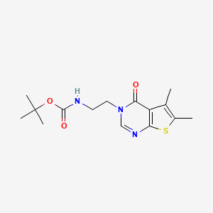 molecular formula C15H21N3O3S B4755281 tert-butyl [2-(5,6-dimethyl-4-oxothieno[2,3-d]pyrimidin-3(4H)-yl)ethyl]carbamate 