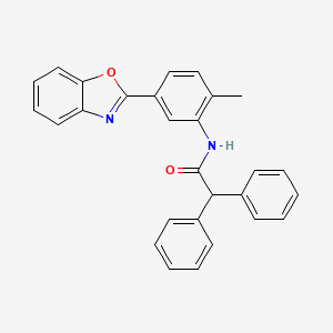 molecular formula C28H22N2O2 B4755287 N-[5-(1,3-benzoxazol-2-yl)-2-methylphenyl]-2,2-diphenylacetamide 