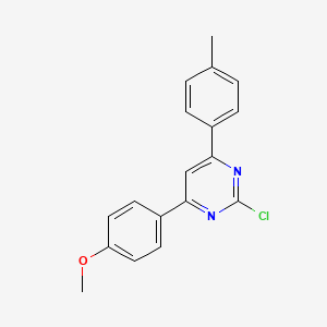 molecular formula C18H15ClN2O B4755358 2-chloro-4-(4-methoxyphenyl)-6-(4-methylphenyl)pyrimidine 