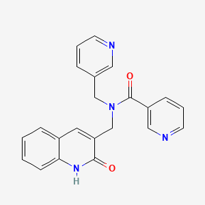 molecular formula C22H18N4O2 B4755383 N-[(2-hydroxy-3-quinolinyl)methyl]-N-(3-pyridinylmethyl)nicotinamide 
