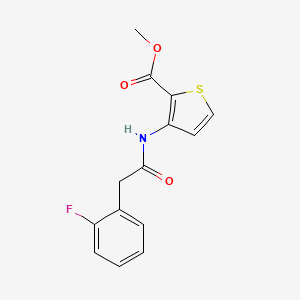 molecular formula C14H12FNO3S B4755396 methyl 3-{[(2-fluorophenyl)acetyl]amino}-2-thiophenecarboxylate 