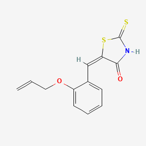 molecular formula C13H11NO2S2 B4755407 5-[2-(allyloxy)benzylidene]-2-thioxo-1,3-thiazolidin-4-one 