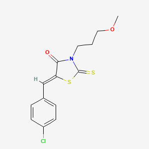 5-(4-chlorobenzylidene)-3-(3-methoxypropyl)-2-thioxo-1,3-thiazolidin-4-one