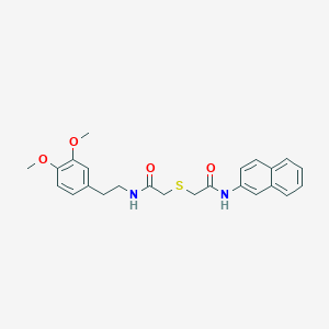 molecular formula C24H26N2O4S B4755456 2-[(2-{[2-(3,4-dimethoxyphenyl)ethyl]amino}-2-oxoethyl)thio]-N-2-naphthylacetamide 