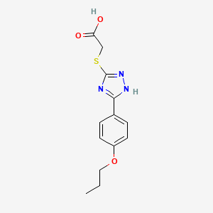 molecular formula C13H15N3O3S B4755468 {[5-(4-propoxyphenyl)-4H-1,2,4-triazol-3-yl]thio}acetic acid 